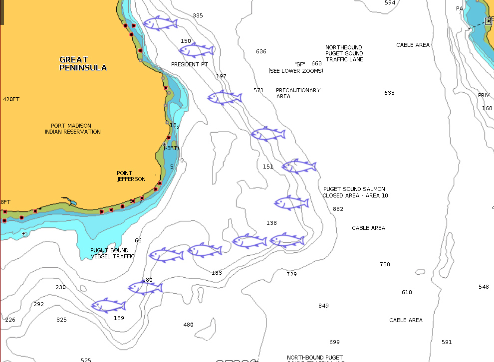 Jeff Head Chinook Salmon Fishing Map