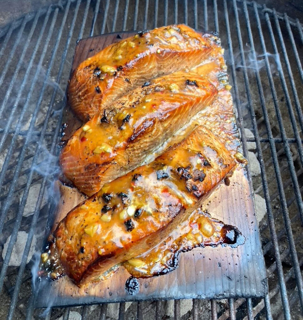 Grilling Cedar Plank Salmon
