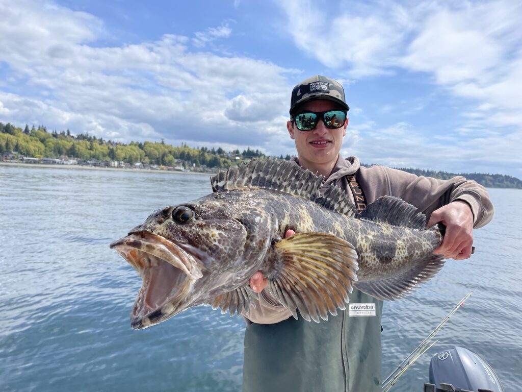 Captain Sean Bowman on our opening day Lingcod trip near Seattle.